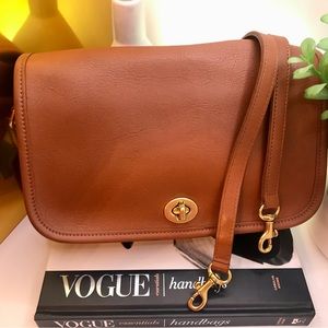 *SOLD*Coach Vintage Brown #9755 Pocket Purse Leather Bag British Tan